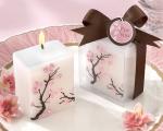 cherry blossom elegance mini pillar candle